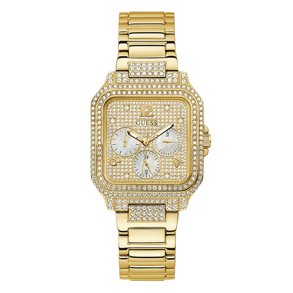 Guess Gold Tone Case Gold Tone Stainless Steel Watch - GW0472L2