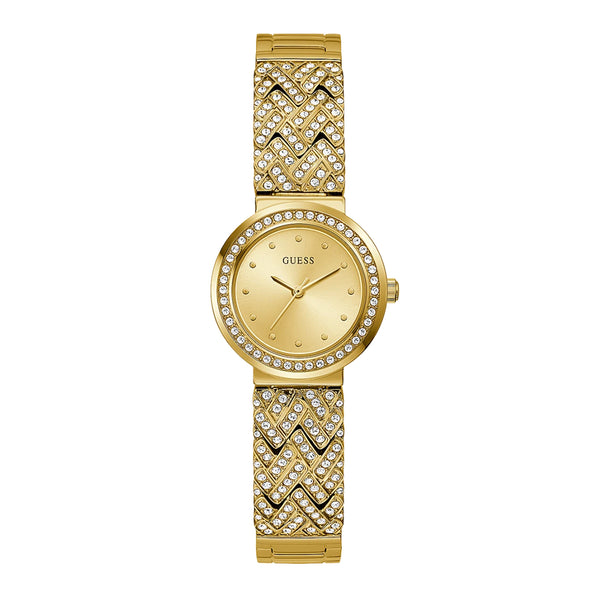 Guess Gold Tone Case Gold Tone Stainless Steel Women's Watch GW0476L2