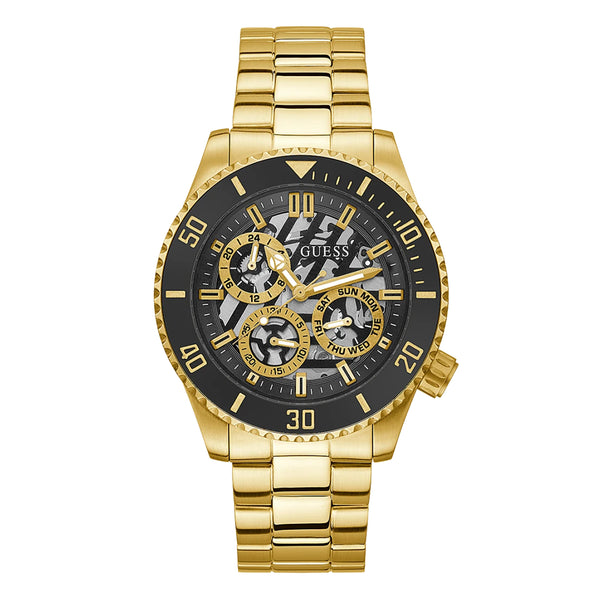 Guess Gold Tone Case Gold Tone Stainless Steel Watch - GW0488G2