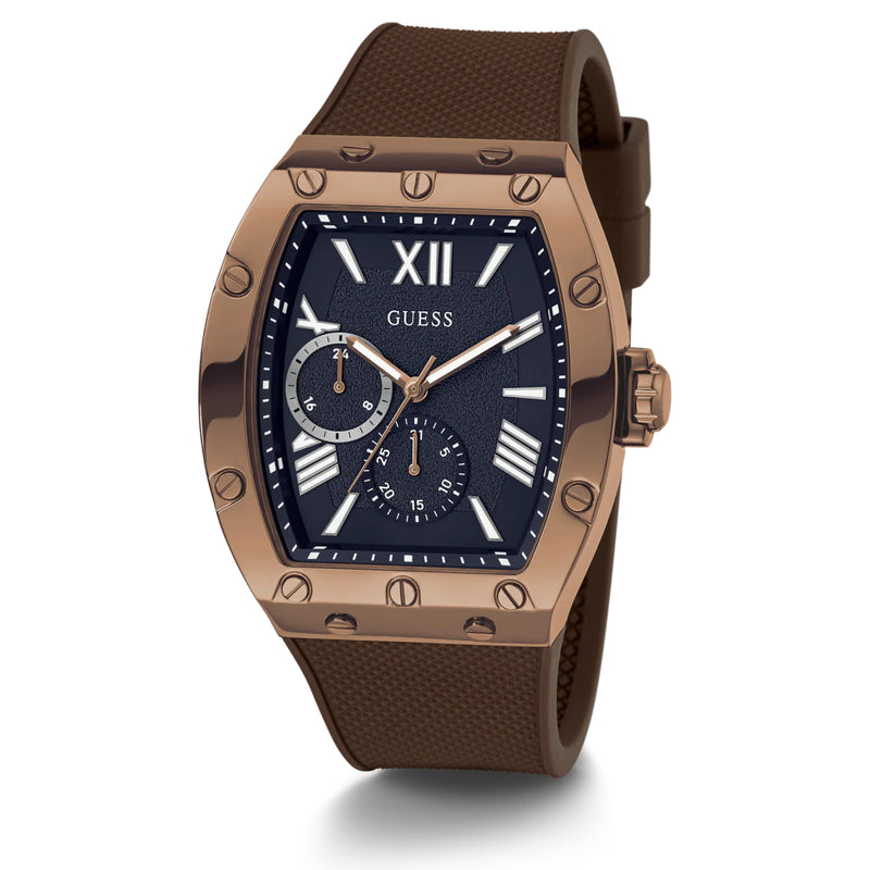 Guess Falcon Navy and Brown Silicone Men's Watch GW0568G1