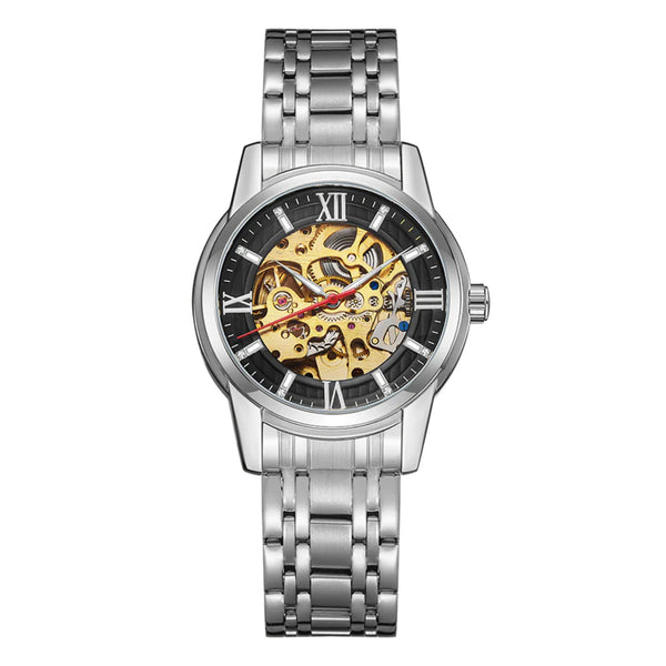 Kenneth Scott Men's Black Dial Mechanical Watch - K22311-SBSB