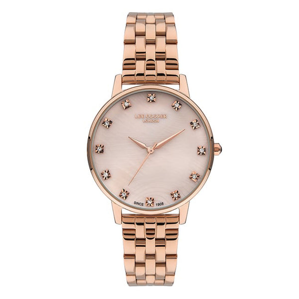 LEE COOPER Women’s Analog Rose Gold Mop Dial Watch – LC07402.410