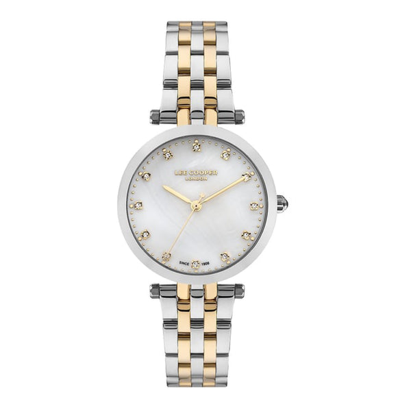 LEE COOPER Women’s Analog White Mop Dial Watch – LC07411.220