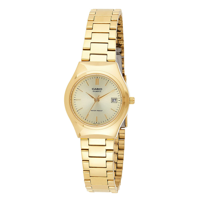 Casio Women's Quartz Watch, Analog Display and Stainless Steel Strap LTP-1170N-9ARDF, Gold, One Size