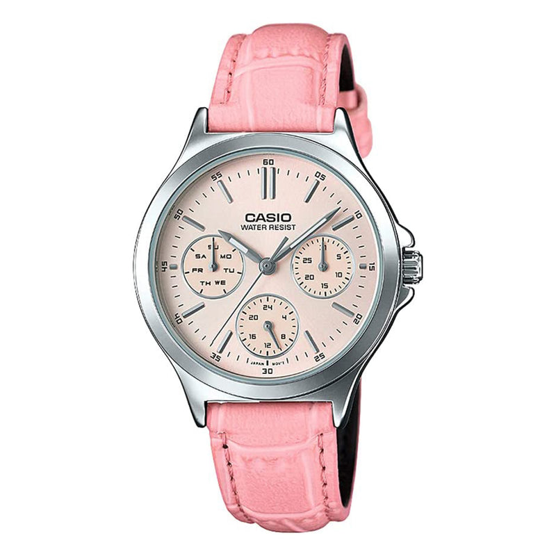 Casio Leather Analog LTP-V300L-4AUDF Watch For Women