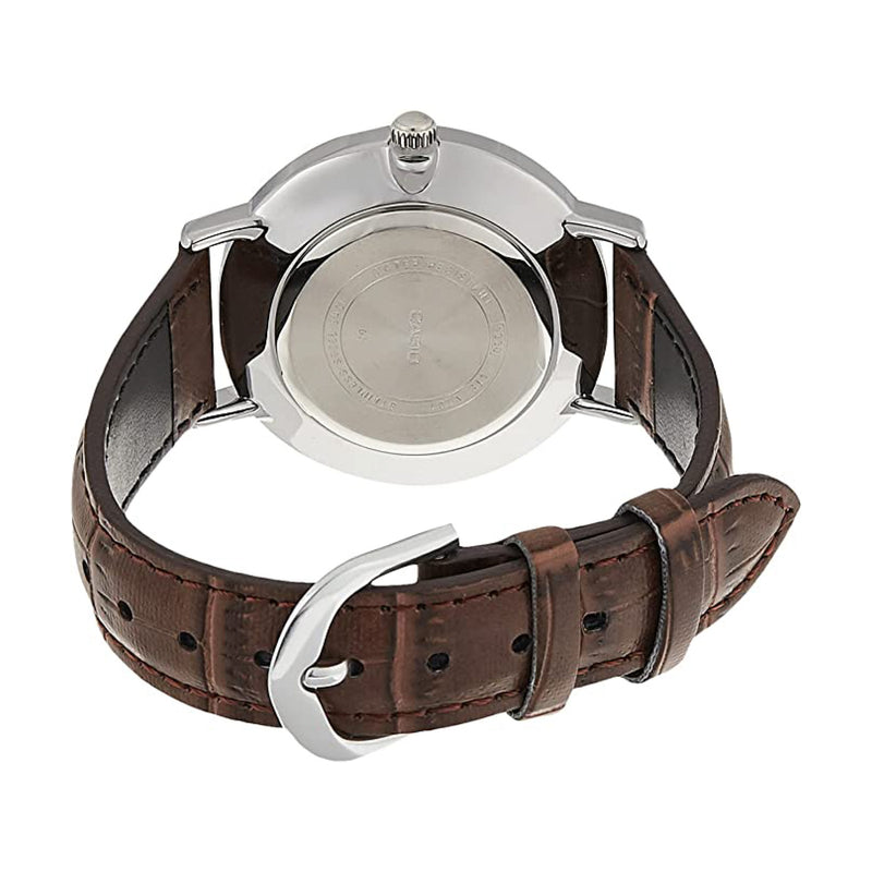Casio Women's Quartz Watch, Analog Display And Leather Strap LTP-VT01L-2BUDF
