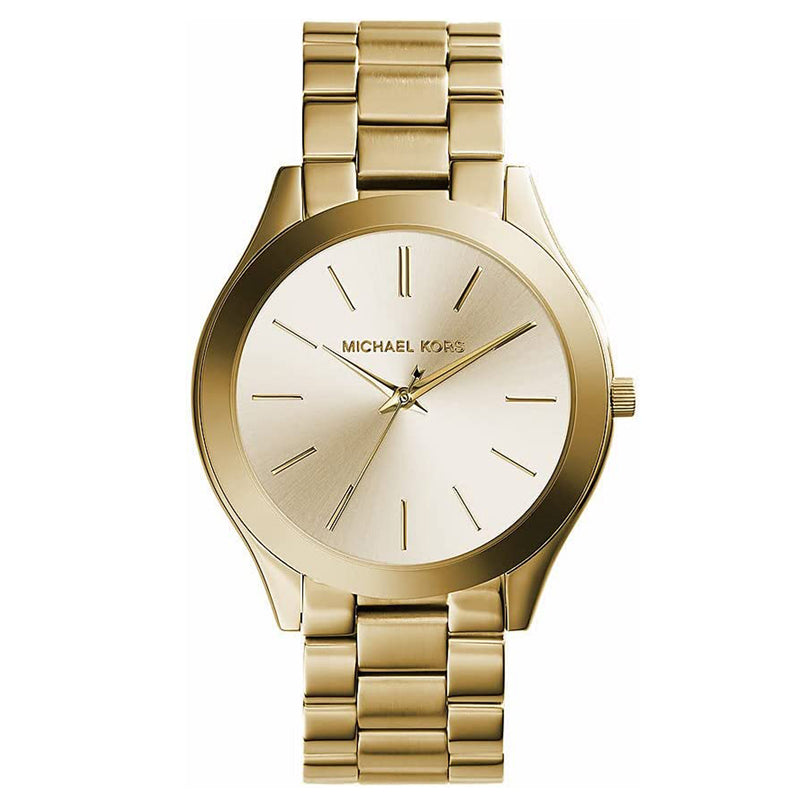 Michael Kors Slim Runway Gold-Tone Stainless Steel Watch MK3179