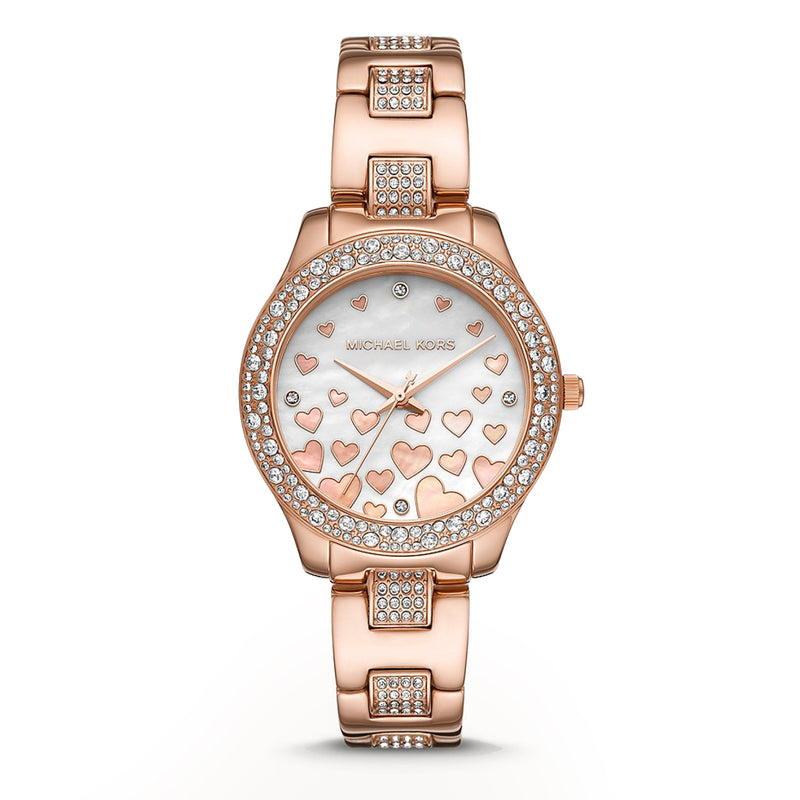 Michael Kors Liliane Three-Hand Rose Gold-Tone Stainless Steel Watch M