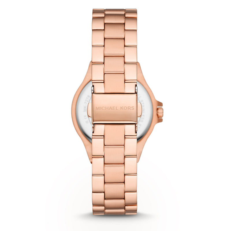 Michael Kors Mini-Lennox Three-Hand Rose Gold-Tone Stainless Steel Wat