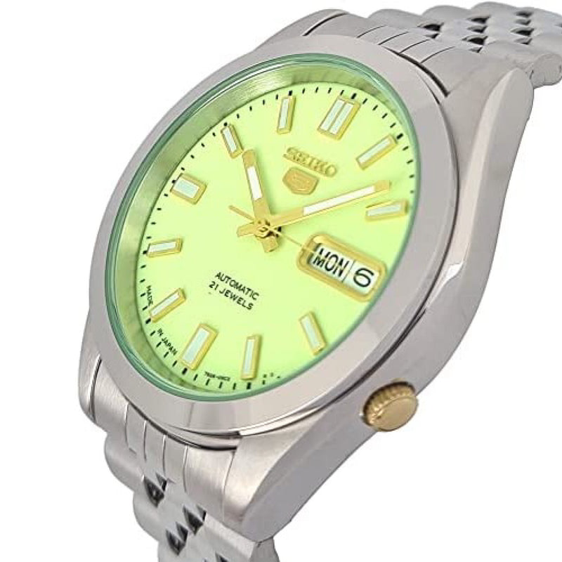 Seiko 5 Men's Jubilee Bracelet Automatic Luminous Dial Watch SNKF71J1