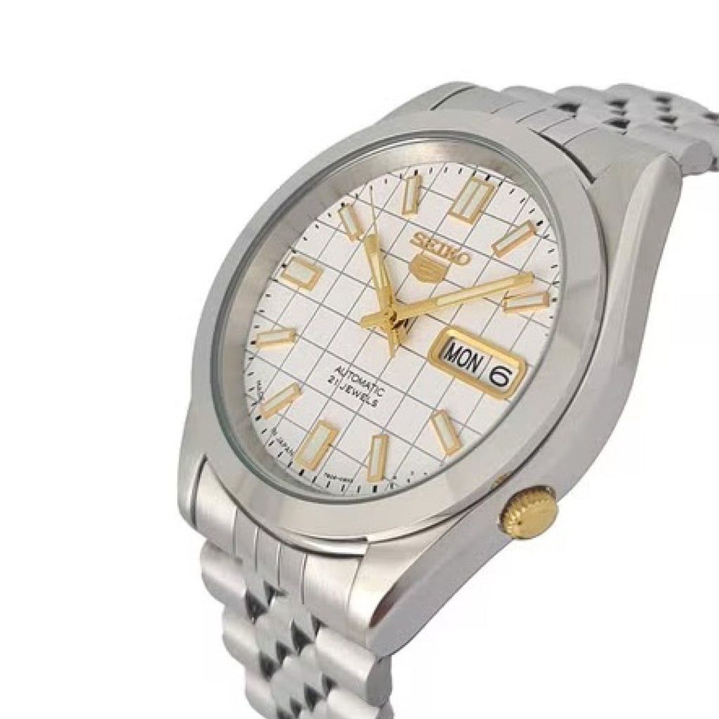 Seiko 5 outlet automatic white