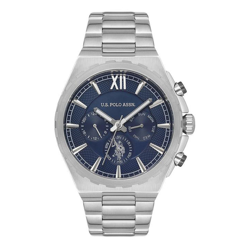 US Polo Men's Silver Stainless Steel Wristwatch USPA1030-01