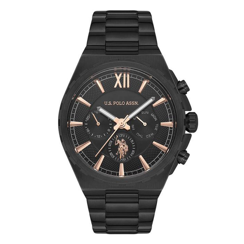 US Polo Men's Black Stainless Steel Wristwatch USPA1030-02