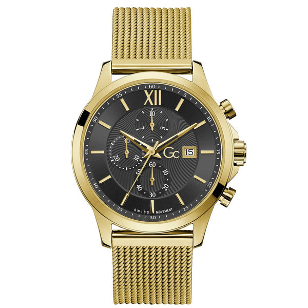 GC Men’s Analog Executive Chrono Display and Stainless Steel Mesh Strap Watch Y27008G2MF