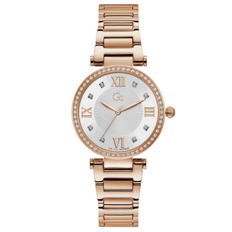 GC Women’s Crystal Mid Size Metal Rose Gold Watch Y64002L1MF
